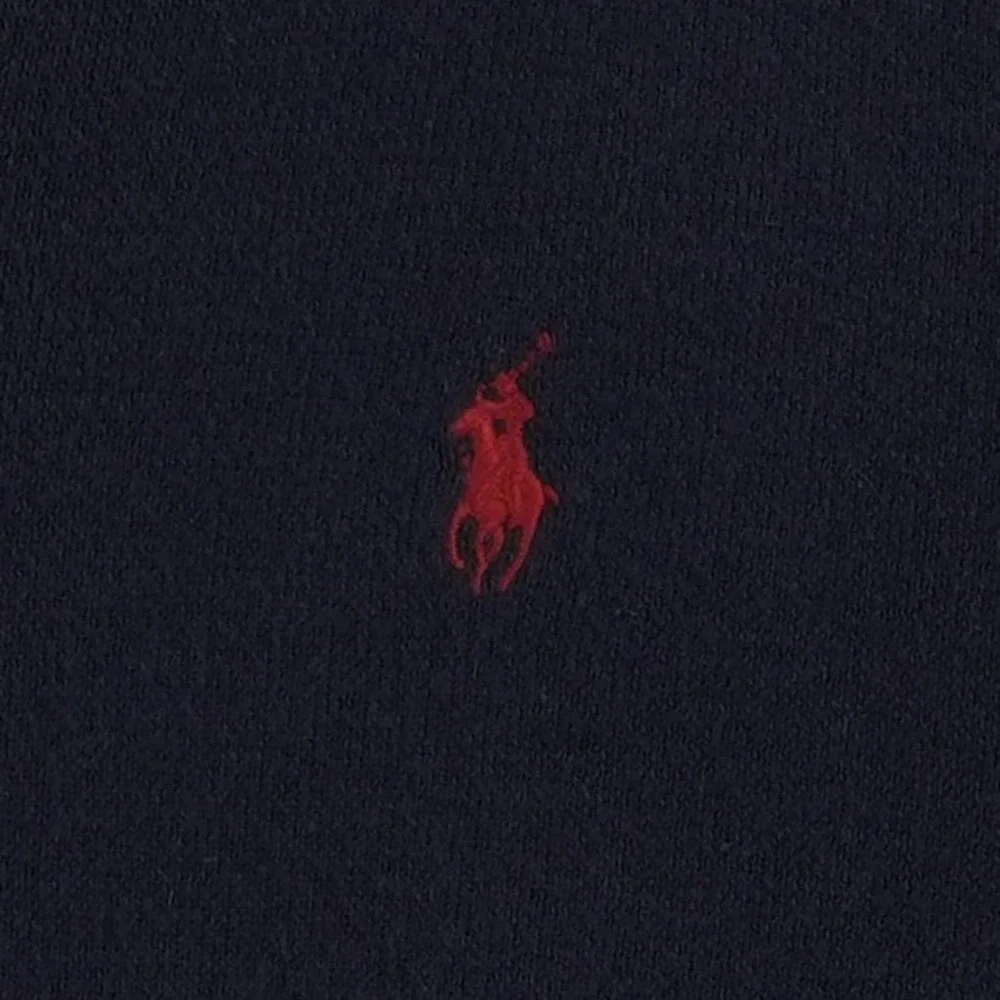 Polo Ralph Lauren 100% Pima Cotton Sweater Men's Size Large Navy Blue V‎ Neck